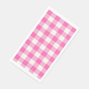 Pink Gingham Kariert Cotattcore Serviette