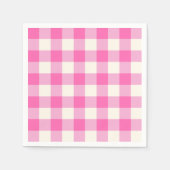 Pink Gingham Kariert Cotattcore Serviette (Vorderseite)