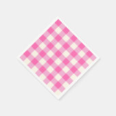Pink Gingham Kariert Cotattcore Serviette (Ecke)