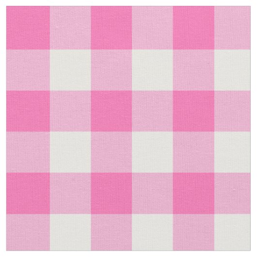 Pink Gingham Kariert Cotattcore Stoff (Nahaufnahme)