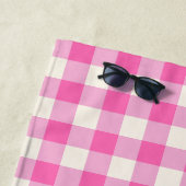Pink Gingham Kariert Cotattcore Strandtuch (Beispiel)