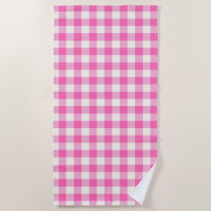 Pink Gingham Kariert Cotattcore Strandtuch