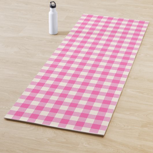 Pink Gingham Kariert Cotattcore Yogamatte (Beispiel)