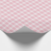 Pink Gingham Kariert Geschenkpapier (Ecke)