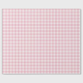 Pink Gingham Kariert Geschenkpapier (Flach)
