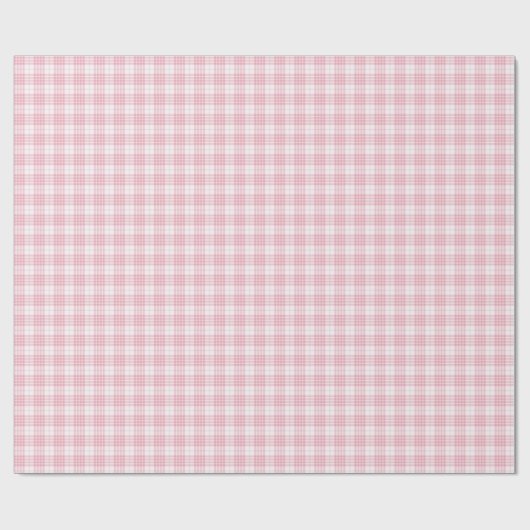 Pink Gingham Kariert Geschenkpapier (Flach)