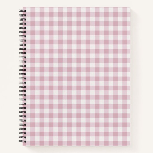 Pink Gingham Kariert Strip Notizblock (Vorderseite)