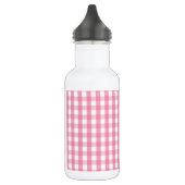 Pink Gingham Karo Pattern Edelstahlflasche (Links)