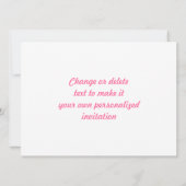 Pink Gingham Karo Pattern Einladung (Rückseite)