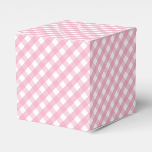 Pink Gingham Karo Pattern Geschenkschachtel (Vorderseite)