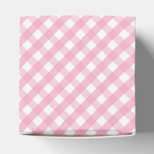 Pink Gingham Karo Pattern Geschenkschachtel (Oben)