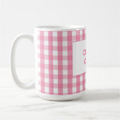 Pink Gingham Karo Pattern Kaffeetasse (Links)