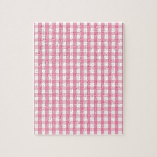 Pink Gingham Karo Pattern Puzzle (Vertikal)