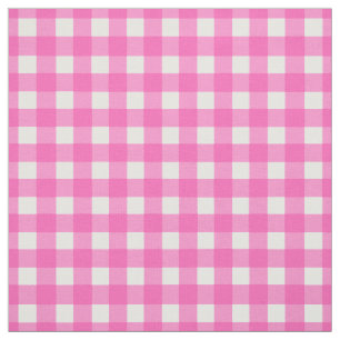 Pink Gingham Karo Stoff