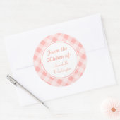 Pink Gingham Kitchen Stickers (Umschlag)