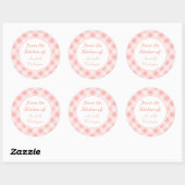 Pink Gingham Kitchen Stickers (Blatt)