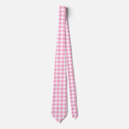 Pink Gingham Krawatte