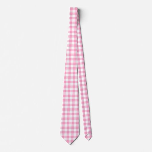 Pink Gingham Krawatte (Vorderseite)