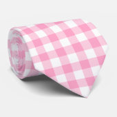 Pink Gingham Krawatte (Gerollt)