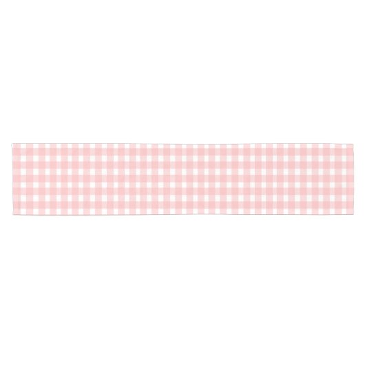Pink Gingham Kurzer Tischläufer (Horizontal)