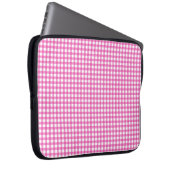 Pink Gingham Laptop Sleeve (Vorne Rechts)