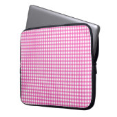 Pink Gingham Laptop Sleeve (Vorderseite Links)