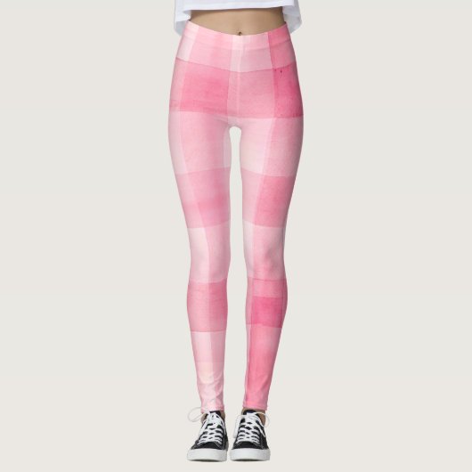 Pink Gingham Leggings (Vorderseite)