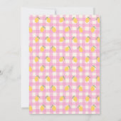 Pink Gingham Lemon Fruit Summer Soiree Party  Einladung (Rückseite)