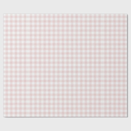 Pink Gingham Mädchenparty Geschenkpapier (Flach)