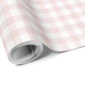 Pink Gingham Mädchenparty Geschenkpapier (Rolleneckpunkt)