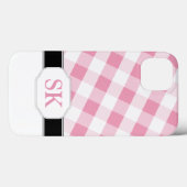 Pink Gingham Monogram Case-Mate iPad 2/3/4 iPhone Hülle (Rückseite (Horizontal))