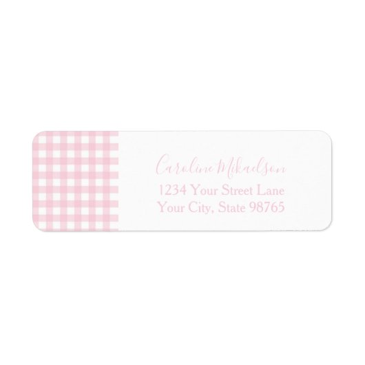 Pink Gingham Monogram Personalized (Vorne)