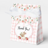 Pink Gingham Mouse Baby Duwer-Fevor Box Geschenkschachtel (Vorderseite)