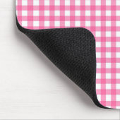 Pink Gingham Mouse Pad Mousepad (Ecke)