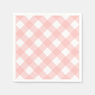 Pink Gingham Napkins Serviette