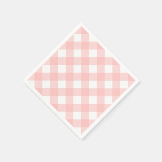 Pink Gingham Napkins Serviette (Ecke)