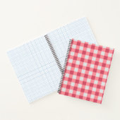 Pink Gingham Notebook - Soft Aesthetic Journal Notizblock (Innenseite)
