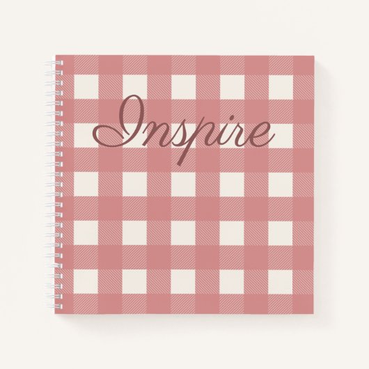 Pink Gingham Notizblock (Vorderseite)