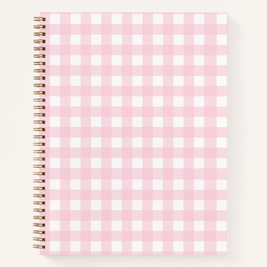 Pink Gingham Notizblock (Vorderseite)