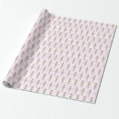 Pink Gingham Nutcracker Ballet Weihnachten Geschenkpapier (Ungerollt)