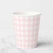 Pink Gingham Paper Cup Pappbecher (Rückseite)