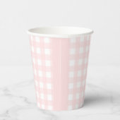 Pink Gingham Paper Cup Pappbecher (Rechts)
