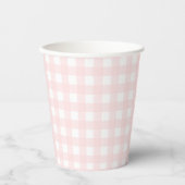 Pink Gingham Paper Cup Pappbecher (Vorderseite)