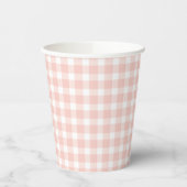 Pink Gingham Paper Cups Pappbecher (Links)