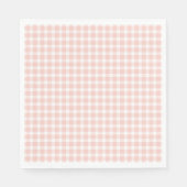 Pink Gingham Paper Napkins Serviette (Vorderseite)