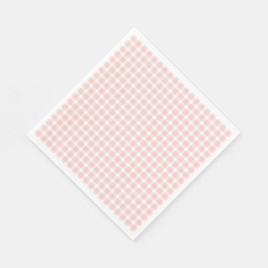 Pink Gingham Paper Napkins Serviette (Ecke)