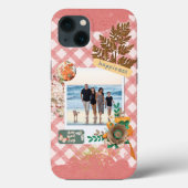 Pink Gingham Paper, Scrapbooking Custom Foto Case-Mate iPhone Hülle (Rückseite)