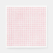Pink Gingham Party Napkins Serviette (Vorderseite)