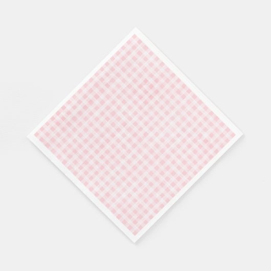 Pink Gingham Party Napkins Serviette (Ecke)