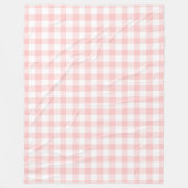 Pink Gingham Pattern Fleecedecke (Vorderseite)